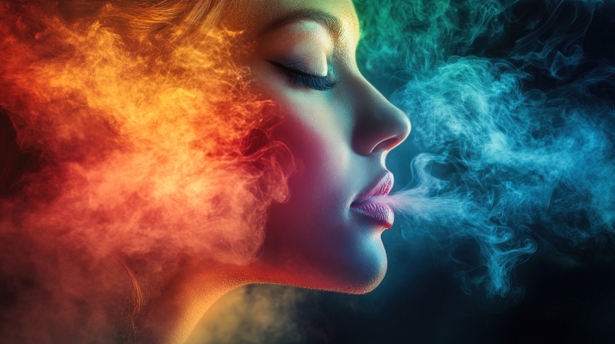 © Asih Wahyuni vecteezy_womans-profile-vibrant-colorful-smoke_70024546